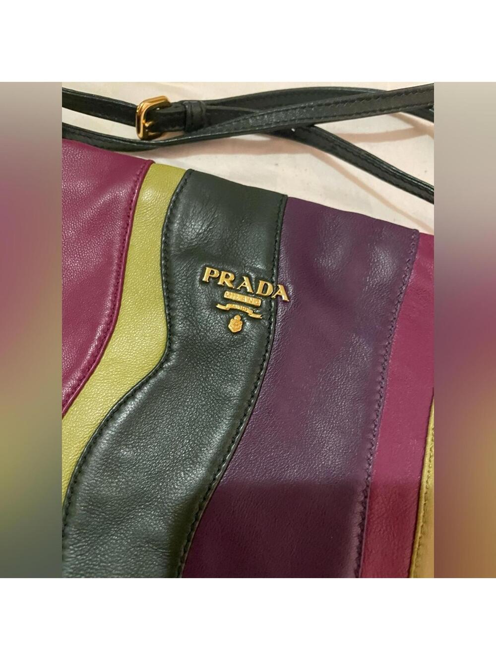 Prada Vibrant Multicolor Leather‎ Crossbody Bag - Picture 5 of 6